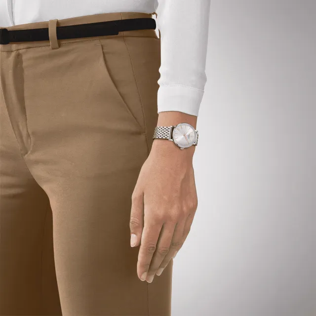 【TISSOT 天梭】Everytime 經典雋永大三針女錶-34mm 錶 生日禮 送禮(T1432101101101)