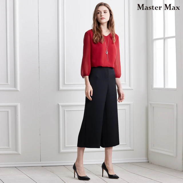 【Master Max】腰頭單釦超柔軟直筒西裝褲(8323003)