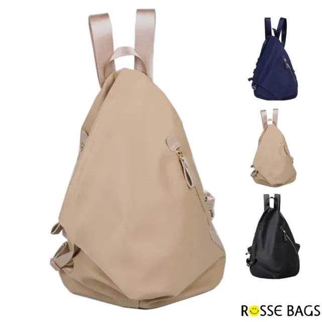【Rosse Bags】學院風百搭尼龍旅行背包(現+預 黑色/藍色/卡其色)