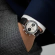 【HAMILTON 漢米爾頓旗艦館】美國經典系列熊貓腕錶40mm(自動計時 中性 皮革錶帶 H38416711)