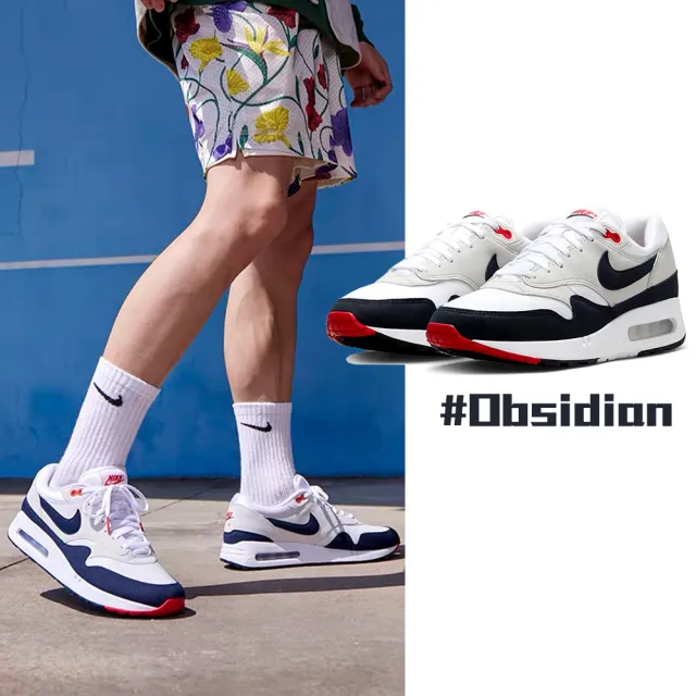 Nike Air Max 1 86 OG Big Bubble 'Obsidian' White Red Blue DQ3989-101 Size 8-14