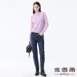【MYVEGA 麥雪爾】美麗諾羊毛簍空造型袖保暖針織上衣-淺紫