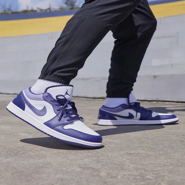 NIKE 耐吉】Air Jordan 1 Low Sky J Purple 白紫葡萄紫色男鞋(553558