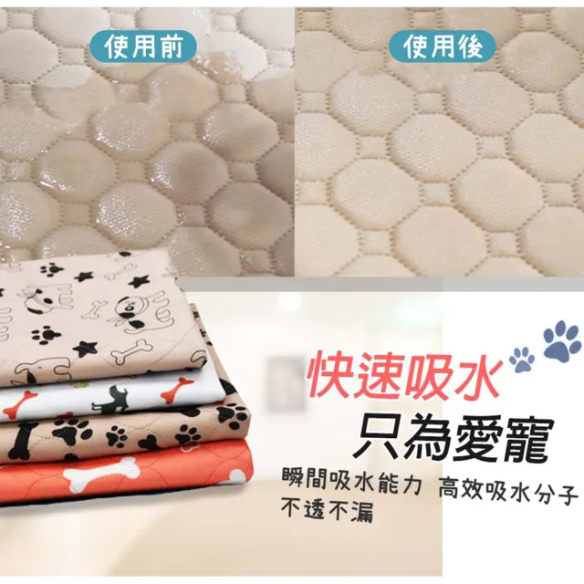 【LIKE PET】加厚寵物環保尿墊-M(貓狗尿片 重複使用 防水可洗 環保尿布墊 環保可水洗 保潔墊)