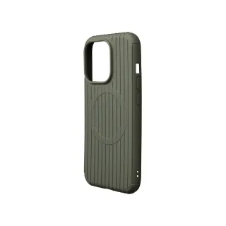 【Gramas】iPhone 15 Pro Max 6.7吋 Rib 磁吸防摔經典手機殼(墨綠)