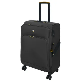 【LAMADA】24吋 限量款輕量都會系列布面旅行箱/行李箱/布箱(灰)