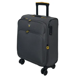 【LAMADA】19吋 限量款輕量都會系列布面登機箱/旅行箱/行李箱/布箱(灰)