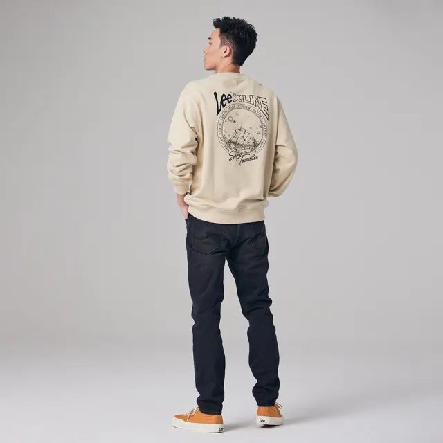 【Lee】男裝 牛仔褲 / 731 中腰舒適小直筒 黑色洗水(LB317079663)