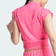 【adidas 愛迪達】W Z.N.E. TEE 女款 粉色 休閒 運動 排汗 快乾 短版 短袖 IM4915