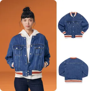 【Lee】女裝 牛仔外套 / 棒球外套 中藍洗水 季節性版型(LB314017982)