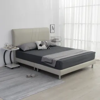 【IDEA】TANYA坦雅簡約6尺雙人加大皮革床架/房間2件組(床頭+床底)