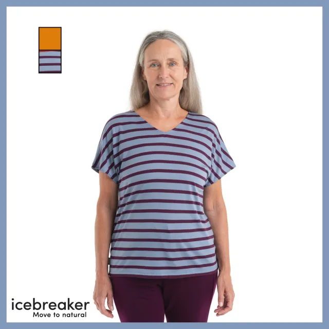【Icebreaker】女 Drayden Cool-Lite™ 雙面穿圓領短袖上衣-JN150(底層衣/排汗衣/美麗諾羊毛衣/機能衣)