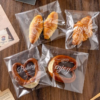 【烘焙造型】一次性透明麵包opp袋100入(食品級 防水 包裝袋 禮品袋 打包 自封袋 自黏袋)