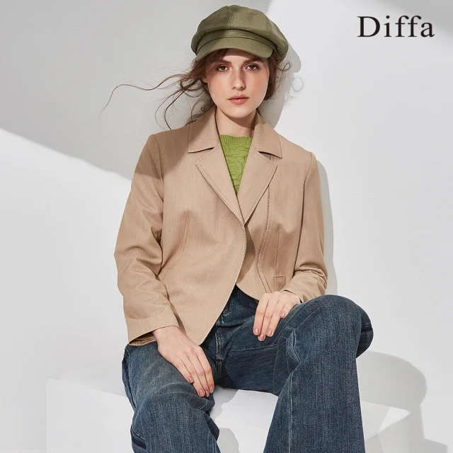 Diffa 時尚美型拉鍊式外套-女