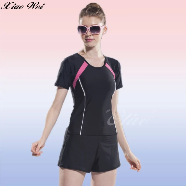 小薇的店 泳之美品牌時尚二件式短袖泳裝(NO.289308)