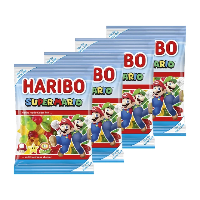HARIBO 哈瑞寶 限定版瑪利歐水果軟糖175g(4包組)