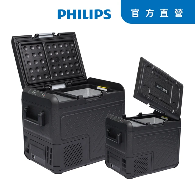 Philips 飛利浦 車用行動溫控冰箱TB7101黑色曠野雙溫雙控37L公司貨(TB7101車用冰箱)