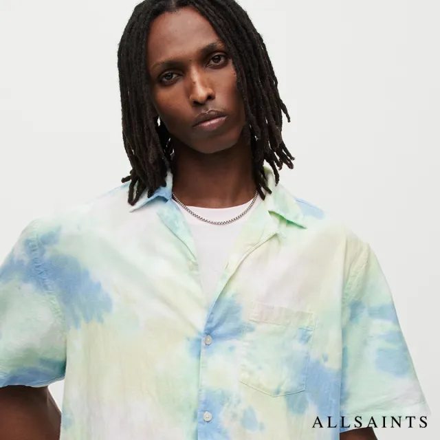 【ALLSAINTS】PILAR 輕薄人造絲短袖夏威夷印花襯衫 MS145Y(舒適版型)