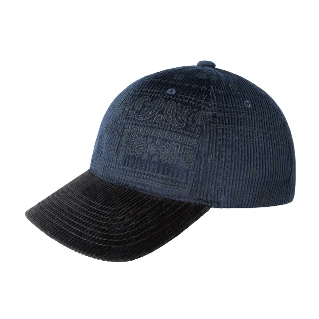 【KANGOL】FLEXFIT CORD拼色棒球帽(深藍色)