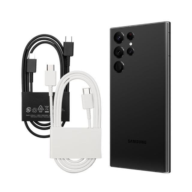【Samsung 三星】2入組 三星製造 S25 S24系列 雙 Type-C 快充充電線(100cm / 袋裝)