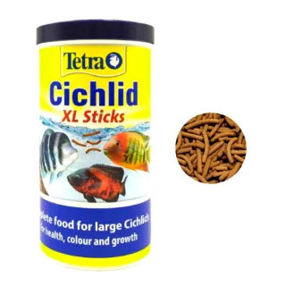【TETRA 德彩】大型肉食性飼料 1000ml 漂浮性條狀/慈鯛/龍魚/花羅漢1L(適合所有肉食性之中大型魚T350)