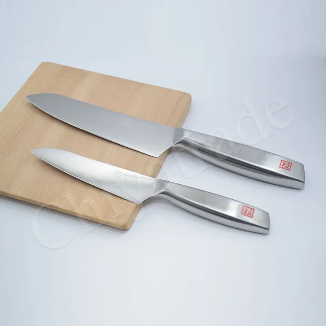 【日本極KEEMAKE】日本極 高碳鋼 輕巧極緻一體構造 不鏽鋼刀-2入組(三德刀+蔬果小刀)