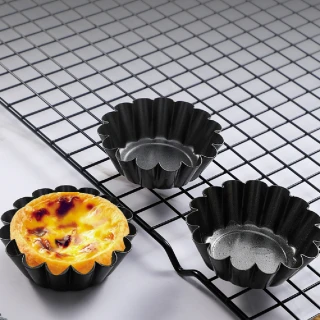 【烘焙用品】DIY花邊型蛋塔模具5入(蛋糕模 點心模 慕斯模 布丁 糕點 馬芬烤模 杯子蛋糕 廚房)