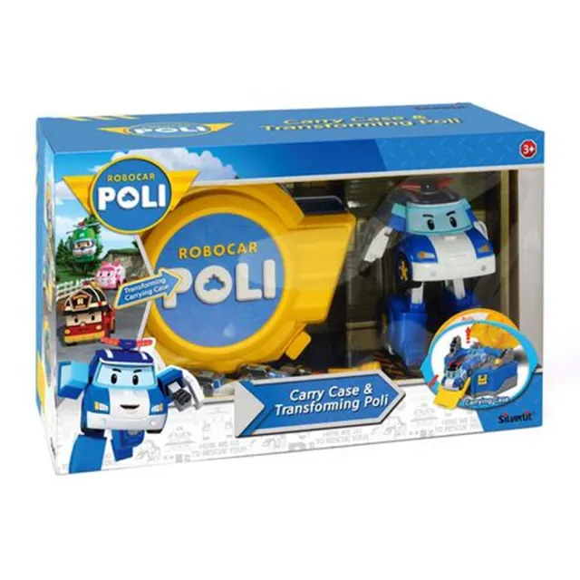 【POLI 波力】Robocar Poli波力救援小英雄 Led變形手提基地系列 羅伊-紅/波力-藍(2款可選)