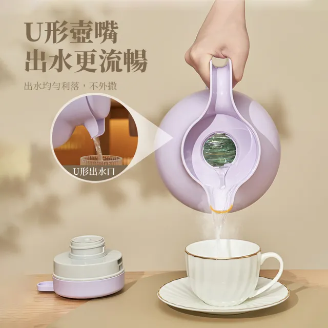【SUNORO】1.5L 大容量真空保溫壺 玻璃內膽熱水壺 家用暖水壺 暖水瓶 保冷保溫瓶