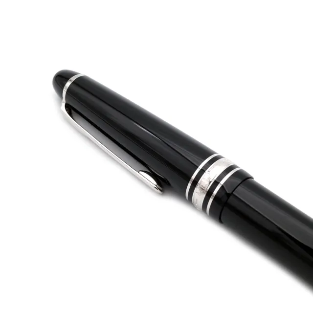 【MONTBLANC 萬寶龍】大師傑作（大班）系列鍍鉑金 經典 蕭邦 鋼筆(P145 小班 14K金)