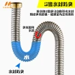 【Hao Teng】廚房不銹鋼波紋管 水槽下水管 60CM 2入組(可伸縮可彎曲)