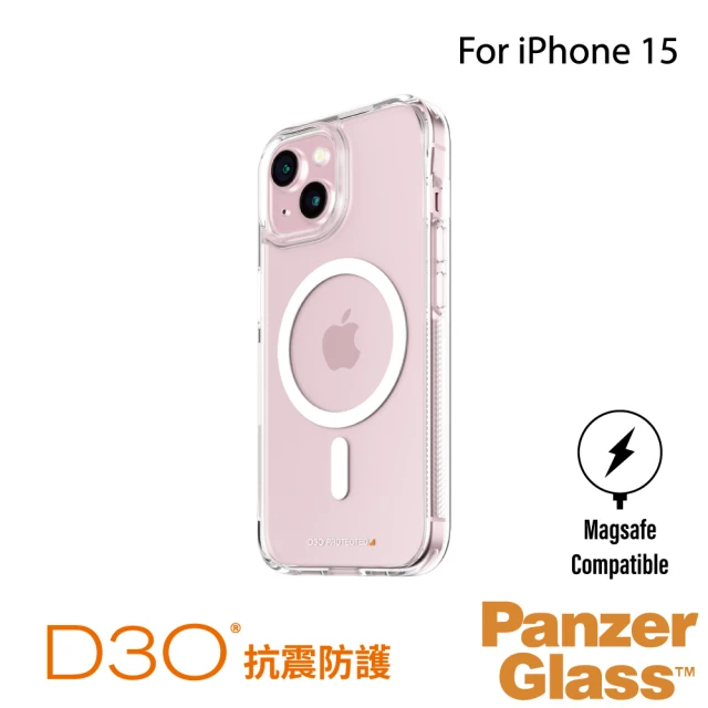 PanzerGlass iPhone 15 6.1吋 HardCase 能量吸收材料D3O磁吸漾透防摔殼(D3O奈米抗震防護)