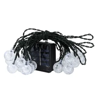 【JOHN HOUSE】太陽能LED氣泡球庭院裝飾燈串 戶外燈 太陽能燈(12米1.8cm燈泡)