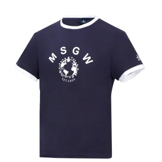 【Munsingwear】企鵝牌 男款深藍色環保科技咖啡紗 速乾防曬抑菌 包邊短袖T-SHIRT MGRL2506