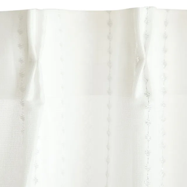 【NITORI 宜得利家居】隔熱遮像 蕾絲窗簾兩件組 窗紗 SHIZUKU 100×133×2(蕾絲窗簾 窗紗)
