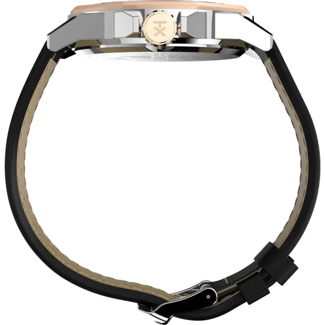 【TIMEX】天美時 風格系列  44毫米八角錶殼紳士手錶  墨綠x黑色皮質錶帶 TXTW2V43000