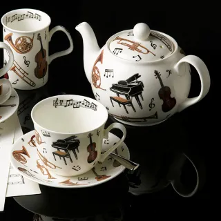 【英國ROY KIRKHAM】CONCERT交響樂系列1300ml骨瓷茶壺(英國製造進口)