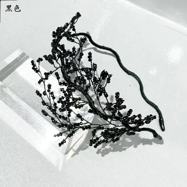 【巴黎精品】現貨+預購 髮箍水晶髮飾(手編網狀串珠鏤空女飾品2色a1da9)