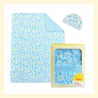 【Piyo Piyo 黃色小鴨】珊瑚絨純棉空調毯禮盒(嬰兒毛毯 彌月禮盒 送禮首選 附贈提袋)