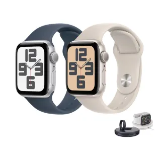 充電支架組【Apple 蘋果】Apple Watch SE2 2023 GPS 40mm(鋁金屬錶殼搭配運動型錶帶)