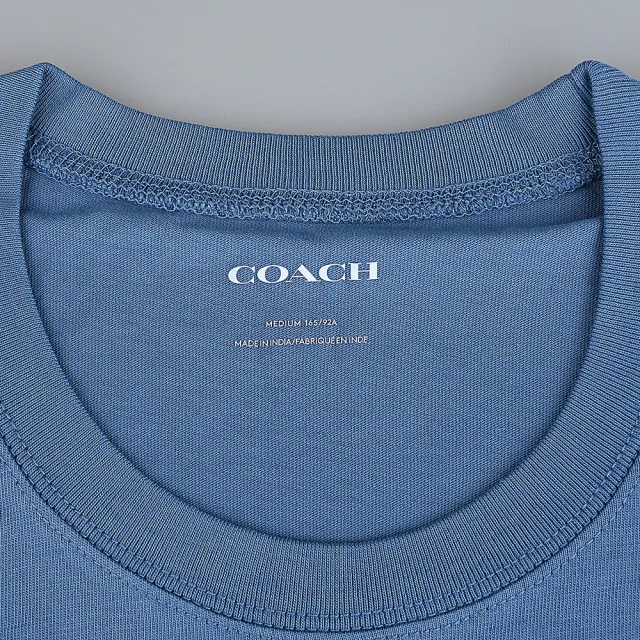 【COACH】ESSENTIALESSENTIAL經典標誌女生短袖T-SHIRT(藍x白)