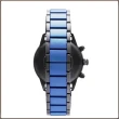 【EMPORIO ARMANI 亞曼尼】官方授權E1 男 質感優越藍色陶瓷腕錶 錶徑43mm-贈高檔6入收藏盒(AR70001)