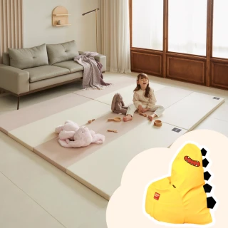 【韓國design skin】兒童4cm摺疊遊戲地墊+恐龍懶人沙發/懶骨頭(幼兒 地墊 懶骨頭 小沙發)