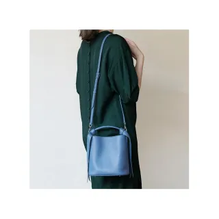 【Darker Than Black】Knot Bucket Shoulder Bag 扭結側背包/青玉藍(斜背包/側背包/單肩包/手拿包/真皮包)