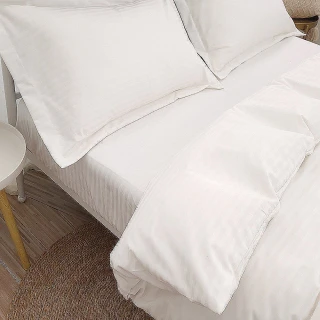 【Lust】《五星級飯店》100% 精梳棉/純棉40S《單人床包3.5X6.2尺/歐式枕套》