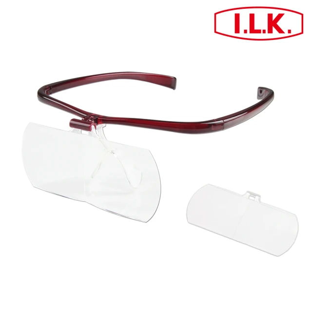 【I.L.K.】2x&2.3x/110x45mm 日本製大鏡面放大眼鏡套鏡 2片組(HF-60EF)