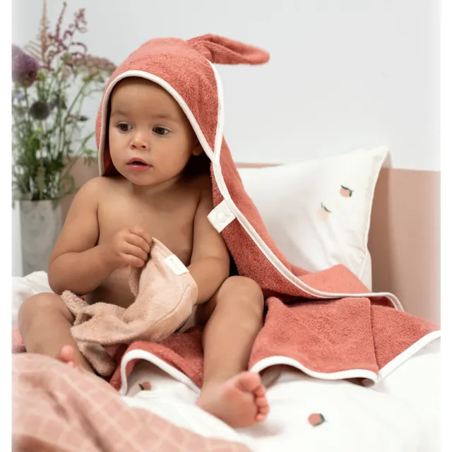 【Fabelab】竹纖維連帽浴巾0-2歲適用(嬰兒浴巾 兒童浴巾 浴袍)