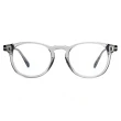【TOM FORD】圓框膠框光學眼鏡(透灰 琥珀#TF5891B 020)