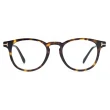 【TOM FORD】圓框膠框光學眼鏡(琥珀#TF5891B 056)