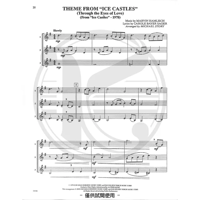 【Kaiyi Music 凱翊音樂】電影精選三重奏：降B調小號 細管上低音號 第1-4級